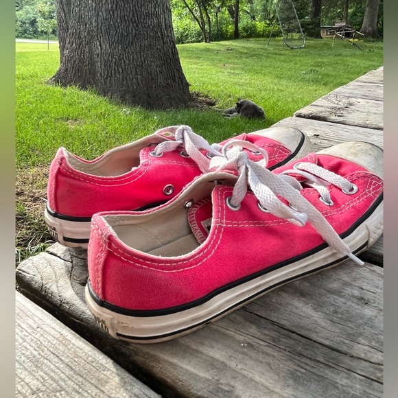 Converse Chuck Taylor All⭐️Star Low Sneakers, Girls sz 3, coral pink - Picture 3 of 7